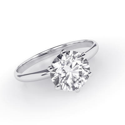 Solitaire diamond engagement ring - Image 2