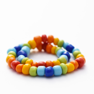 Rainbow Glass Bead Bracelet